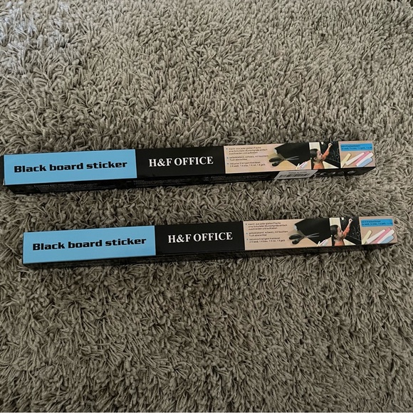 2 Black Board Sticker Dry Erase, Chalkboard Wallpaper Stick & Peel 15.7” x 78.7” - Picture 2 of 5